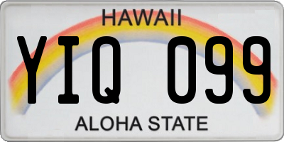 HI license plate YIQ099