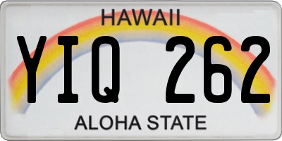 HI license plate YIQ262