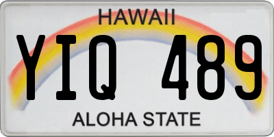 HI license plate YIQ489