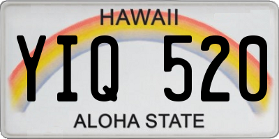 HI license plate YIQ520
