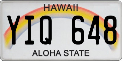 HI license plate YIQ648