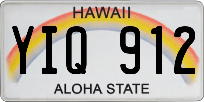 HI license plate YIQ912