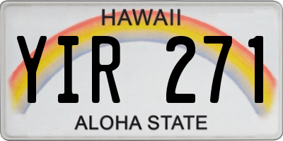 HI license plate YIR271