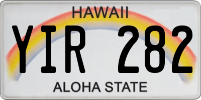 HI license plate YIR282