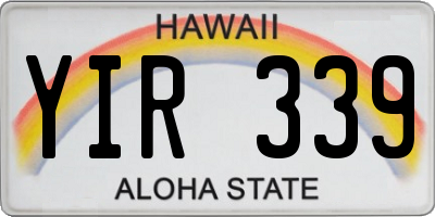 HI license plate YIR339