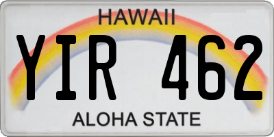 HI license plate YIR462