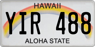 HI license plate YIR488