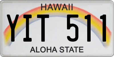 HI license plate YIT511