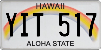 HI license plate YIT517