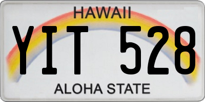 HI license plate YIT528