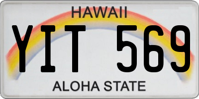 HI license plate YIT569