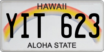 HI license plate YIT623