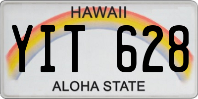 HI license plate YIT628