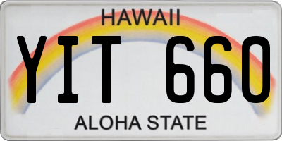 HI license plate YIT660
