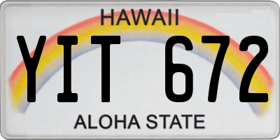 HI license plate YIT672