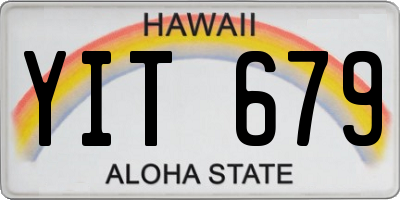 HI license plate YIT679