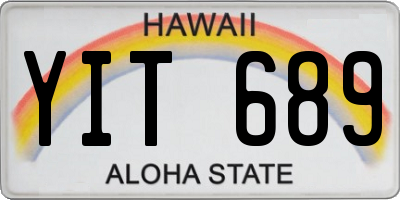 HI license plate YIT689