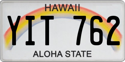HI license plate YIT762
