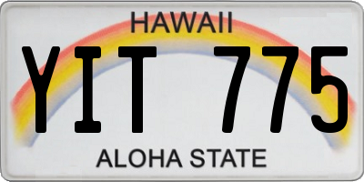 HI license plate YIT775