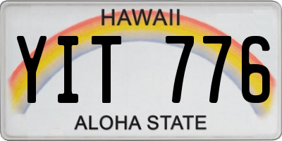 HI license plate YIT776