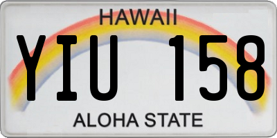HI license plate YIU158