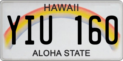 HI license plate YIU160