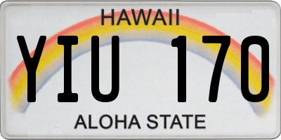 HI license plate YIU170