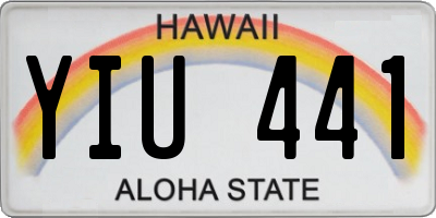 HI license plate YIU441
