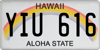 HI license plate YIU616