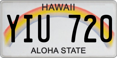 HI license plate YIU720