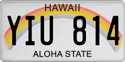 HI license plate YIU814
