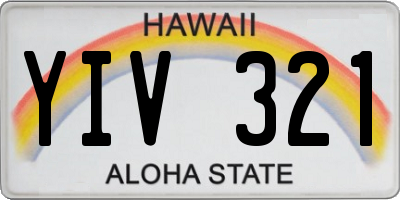 HI license plate YIV321