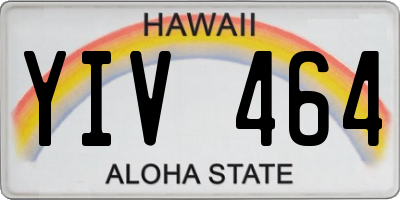 HI license plate YIV464