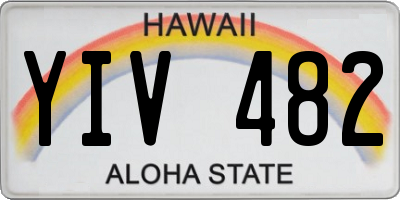 HI license plate YIV482