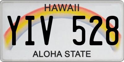 HI license plate YIV528