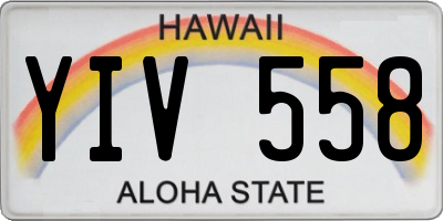 HI license plate YIV558