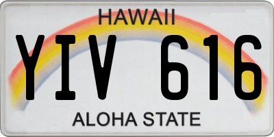 HI license plate YIV616