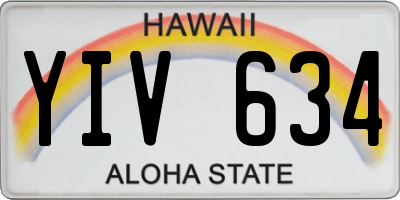 HI license plate YIV634