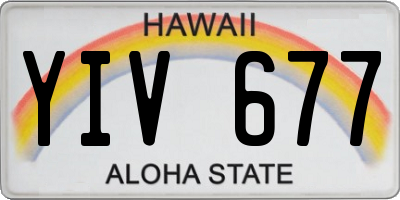 HI license plate YIV677