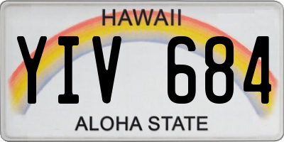 HI license plate YIV684