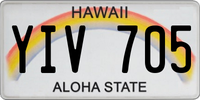 HI license plate YIV705