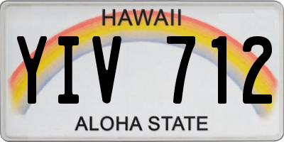 HI license plate YIV712