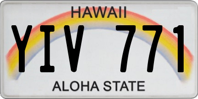 HI license plate YIV771