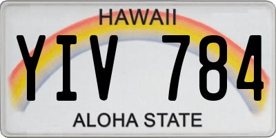 HI license plate YIV784