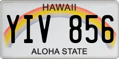 HI license plate YIV856