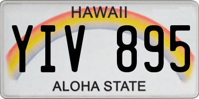 HI license plate YIV895