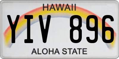 HI license plate YIV896
