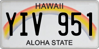 HI license plate YIV951