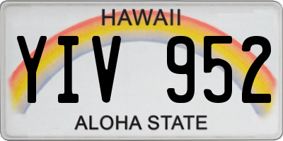 HI license plate YIV952