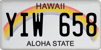 HI license plate YIW658